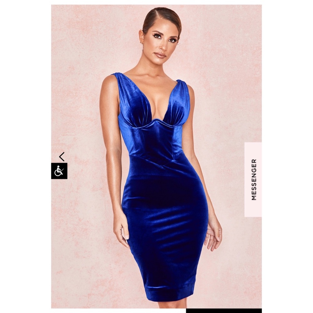 Aneka dress in cobalt blue